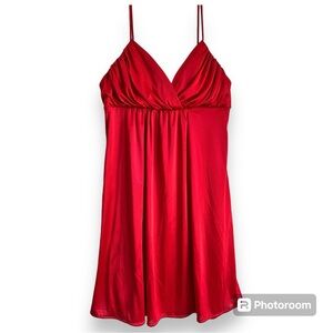 SUZY SHIER women dress satin feeling baby doll size large